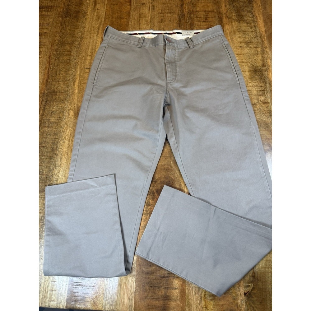 J.Crew Essential Chino Pants Men's 32x31 Beige Taupe 100% Cotton Straight Leg